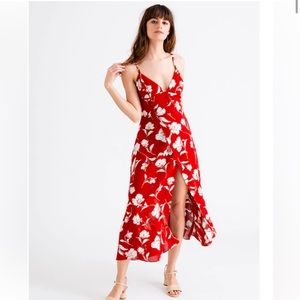 Red Floral Carly Dress
